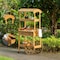 Vintiquewise Large Wooden Display Rolling Table with Drawers and Wheels 3 Tier with Shelves for Food and More QI004642 - alternate 4